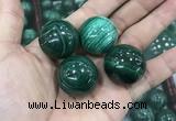 CDN21 25mm round natural malachite gemstone decorations