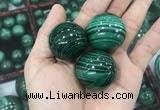 CDN22 30mm round natural malachite gemstone decorations