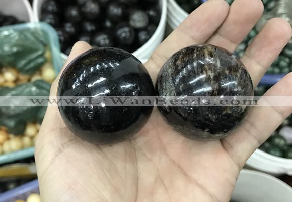 CDN26 45mm round natural astrophyllite gemstone decorations