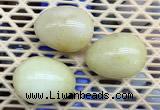 CDN313 30*40mm egg-shaped yellow jade decorations wholesale