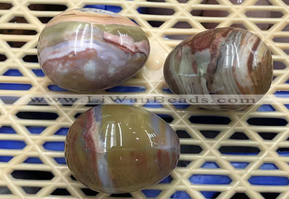 CDN317 30*40mm egg-shaped ocean agate decorations wholesale