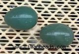 CDN337 35*50mm egg-shaped green aventurine decorations wholesale