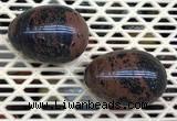 CDN356 35*50mm egg-shaped mahogany obsidian decorations wholesale