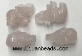 CDN380 20*40*30mm elephant rose quartz decorations wholesale