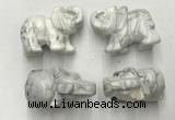 CDN382 20*40*30mm elephant white howlite decorations wholesale