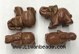 CDN388 20*40*30mm elephant goldstone decorations wholesale