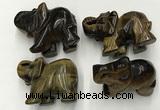 CDN392 20*40*30mm elephant yellow tiger eye decorations wholesale