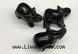 CDN404 25*50*35mm elephant black agate decorations wholesale