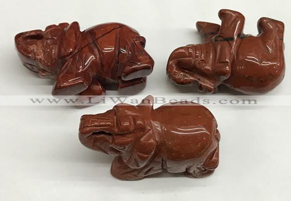 CDN411 25*50*35mm elephant red jasper decorations wholesale