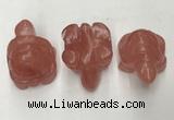 CDN433 28*45*22mm turtle cherry quartz decorations wholesale