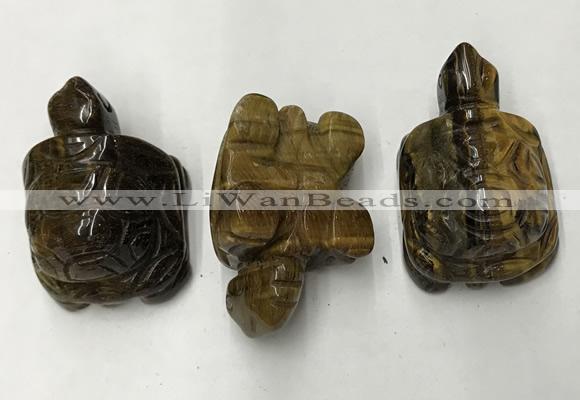 CDN443 28*45*22mm turtle yellow tiger eye decorations wholesale