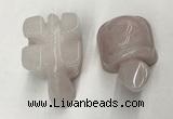 CDN451 38*55*28mm turtle rose quartz decorations wholesale