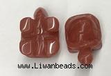 CDN452 38*55*28mm turtle cherry quartz decorations wholesale