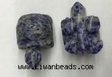 CDN456 38*55*28mm turtle blue spot stone decorations wholesale