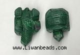 CDN463 38*55*28mm turtle imitation malachite decorations wholesale