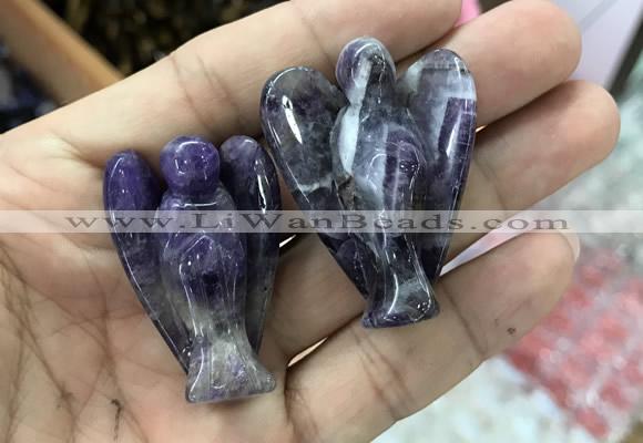 CDN472 30*40mm angel dogtooth amethyst decorations wholesale