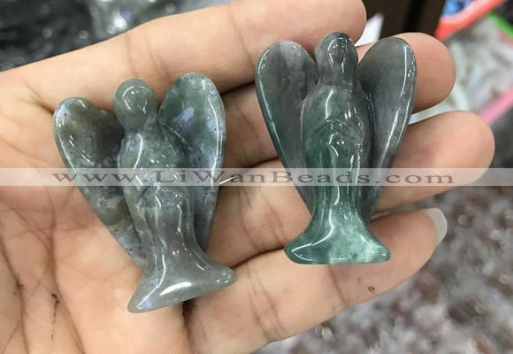 CDN475 30*40mm angel moss agate decorations wholesale