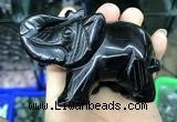 CDN537 35*80*55mm elephant black agate decorations wholesale