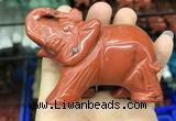 CDN538 35*80*55mm elephant red jasper decorations wholesale