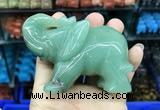 CDN539 35*80*55mm elephant green aventurine decorations wholesale