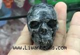 CDN556 35*50*40mm skull black labradorite decorations wholesale