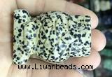 CDN575 35*50mm owl dalmatian jasper decorations wholesale