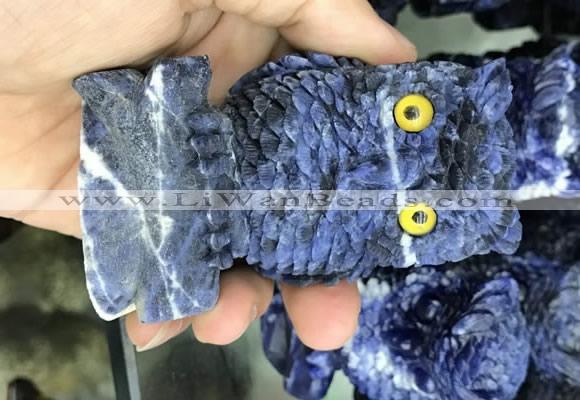 CDN588 50*80mm owl sodalite decorations wholesale