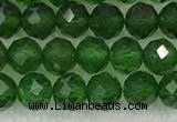 CDP78 15.5 inches 6mm faceted round diopside gemstone beads