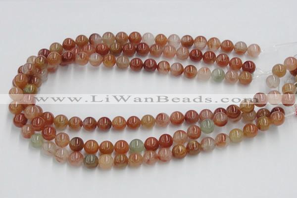 CDQ02 15.5 inches 10mm round natural red quartz beads wholesale