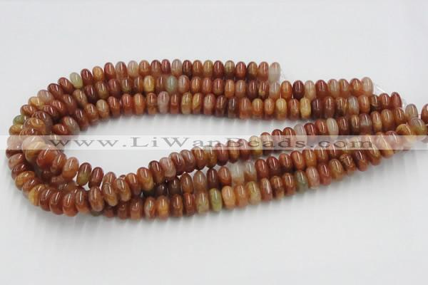 CDQ04 15.5 inches 6*12mm rondelle natural red quartz beads wholesale