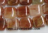 CDQ07 15.5 inches 14*14mm square natural red quartz beads wholesale