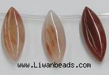 CDQ11 15.5 inches 12*30mm marquise natural red quartz beads wholesale