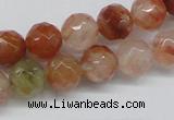 CDQ48 15.5 inches 6mm faceted round natural red quartz beads