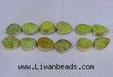 CDQ510 20*30mm - 22*30mm teardrop druzy quartz beads wholesale