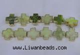 CDQ518 23*24mm - 24*25mm cross druzy quartz beads wholesale