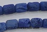 CDQ603 8 inches 6*8mm drum druzy quartz beads wholesale