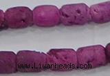 CDQ604 8 inches 6*8mm drum druzy quartz beads wholesale