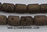 CDQ610 8 inches 6*8mm drum druzy quartz beads wholesale