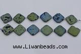 CDQ664 8 inches 25*25mm diamond druzy quartz beads wholesale