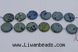 CDQ679 8 inches 30mm flat round druzy quartz beads wholesale