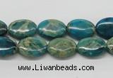 CDS17 16 inches 10*14mm oval dyed serpentine jasper beads wholesale