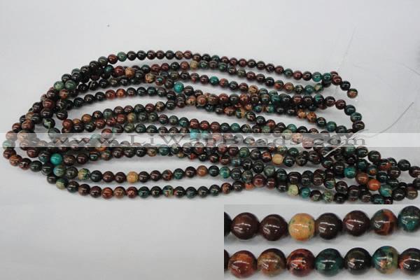 CDS185 15.5 inches 6mm round dyed serpentine jasper beads