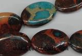 CDS210 15.5 inches 18*25mm oval dyed serpentine jasper beads