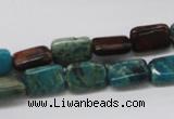 CDS22 16 inches 8*12mm rectangle dyed serpentine jasper beads wholesale