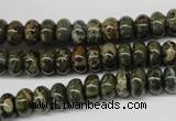 CDS225 15.5 inches 5*8mm rondelle dyed serpentine jasper beads