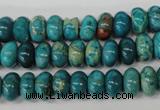 CDS45 15.5 inches 6*10mm rondelle dyed serpentine jasper beads