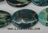 CDS50 15.5 inches 22*30mm oval dyed serpentine jasper beads