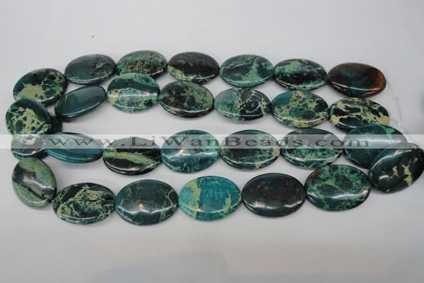 CDS50 15.5 inches 22*30mm oval dyed serpentine jasper beads