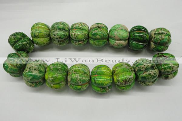 CDT150 15.5 inches 25*34mm pumpkin dyed aqua terra jasper beads