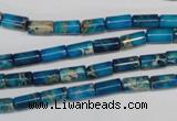 CDT278 15.5 inches 4*8mm tube dyed aqua terra jasper beads